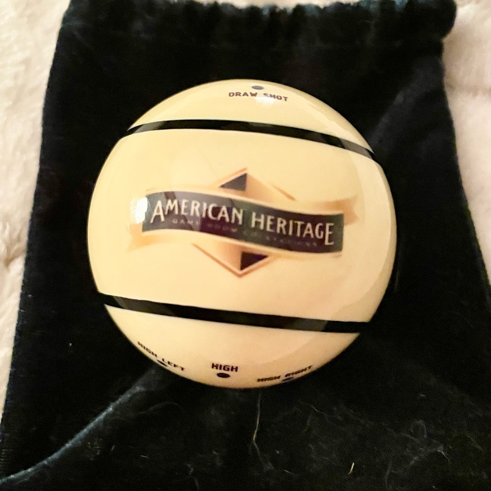 American Heritage Sure Shot Billiards Training Ball New!